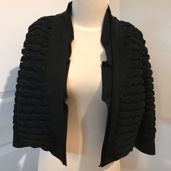 Valentino Jackets & Blazers - Valentino Black Silk Blend Bolero Jacket M NWT